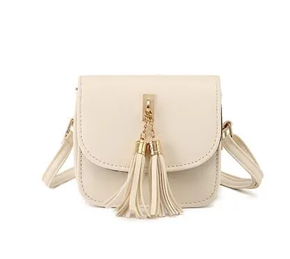 Small Leather Bag with Chains for Women