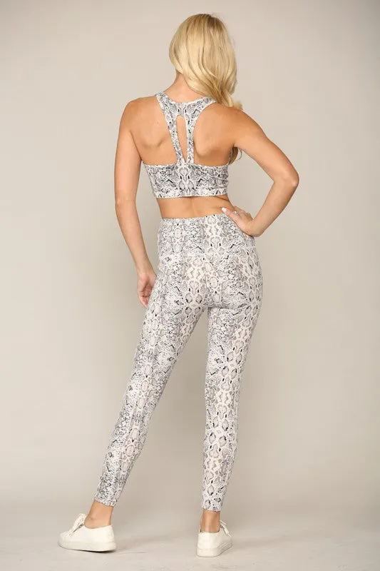 Snake Print Athleisure Set