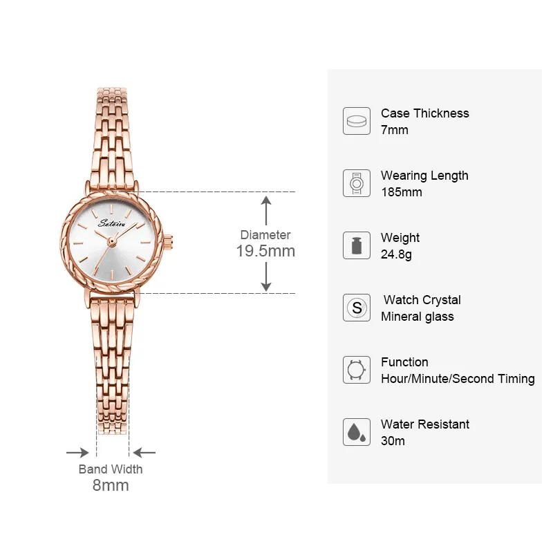 Sotoiru Bracelet Watches Rose gold Small Round Quartzwatch T2021
