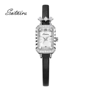 Sotoiru Women's Leather Strap Watch – Elegant Minimalist Dress Timepiece T2013