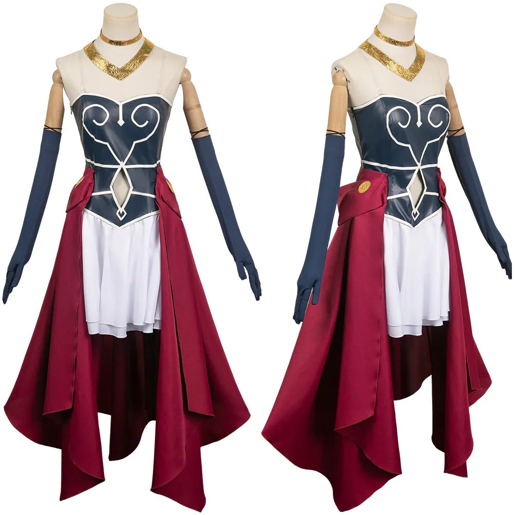 Sousou No Frieren Aura Rose Red Cosplay Costume Outfits Halloween Carnival Suit