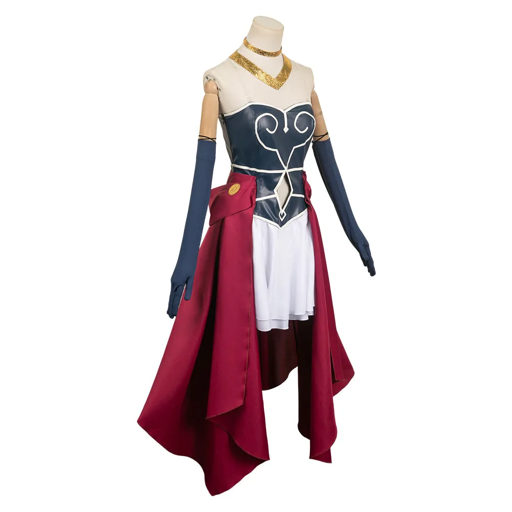 Sousou No Frieren Aura Rose Red Cosplay Costume Outfits Halloween Carnival Suit