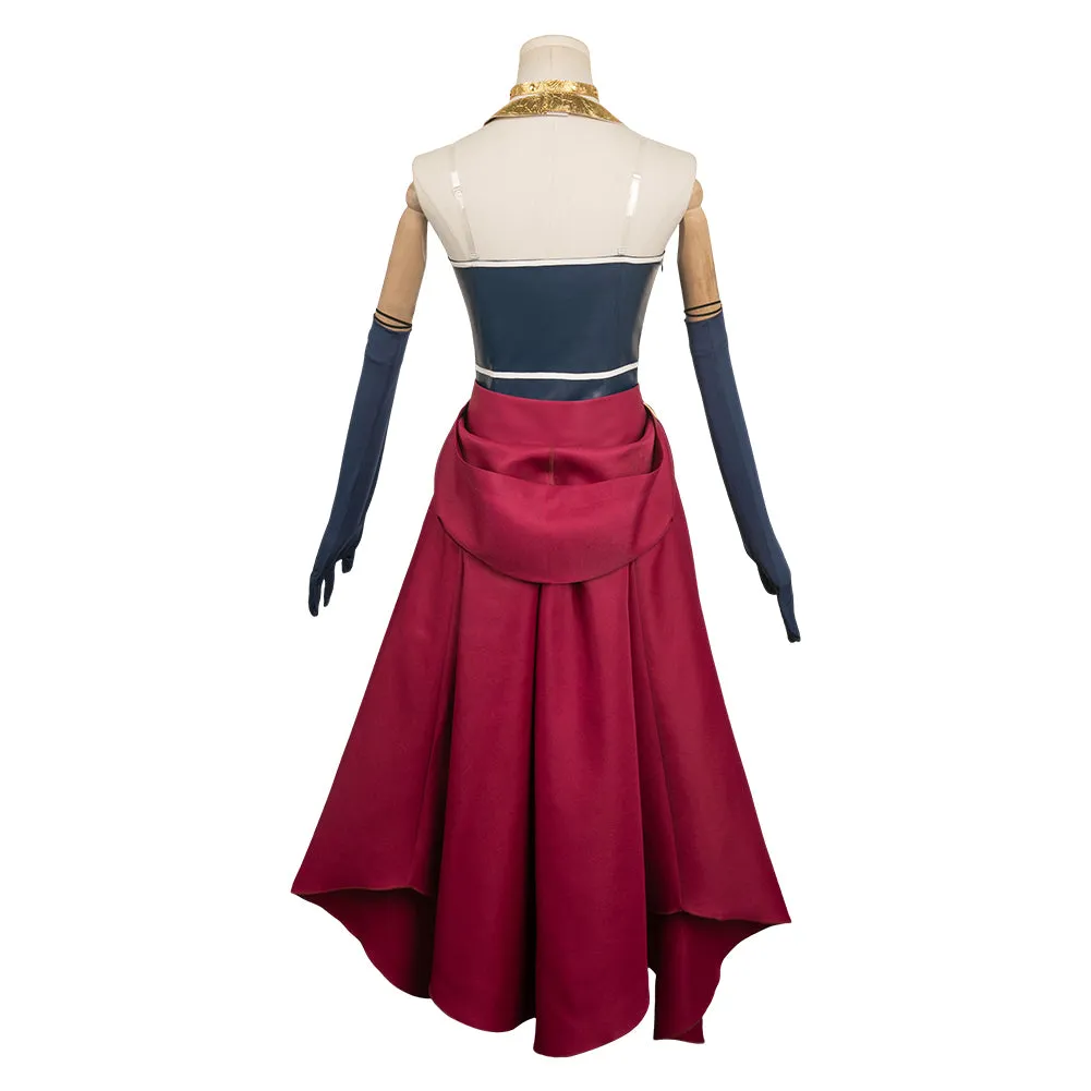 Sousou No Frieren Aura Rose Red Cosplay Costume Outfits Halloween Carnival Suit