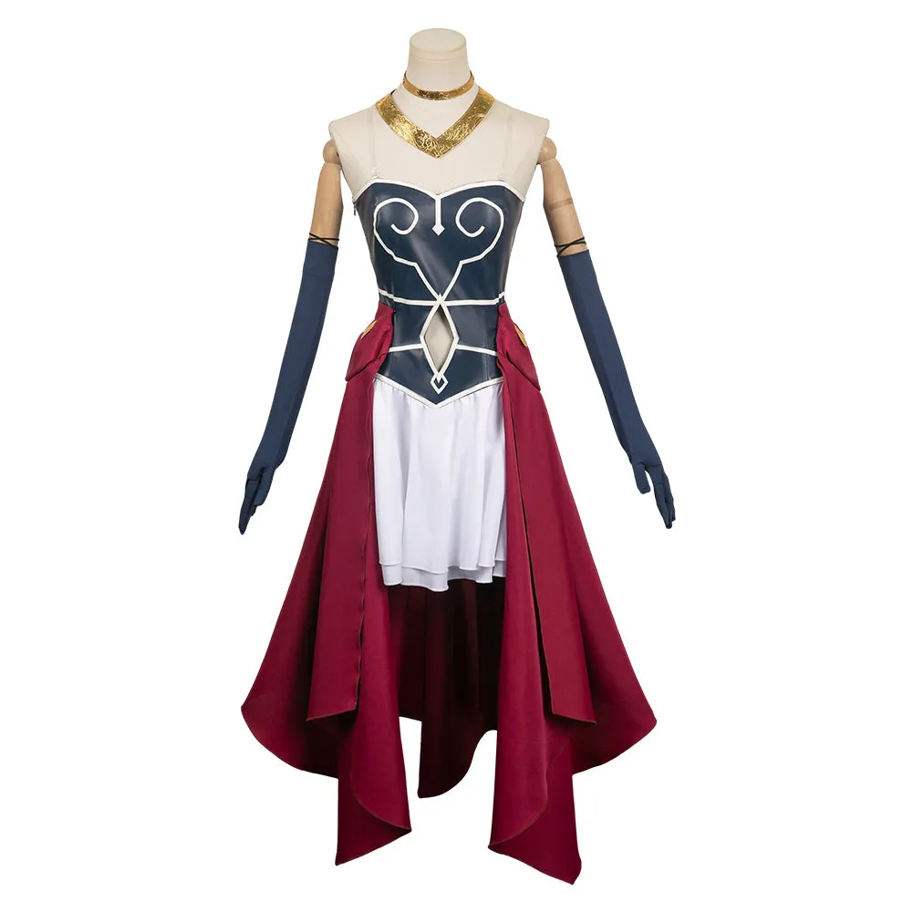 Sousou No Frieren Aura Rose Red Cosplay Costume Outfits Halloween Carnival Suit
