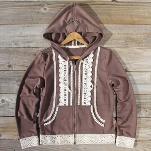 Spool Gym Lace Hoodie in Brown