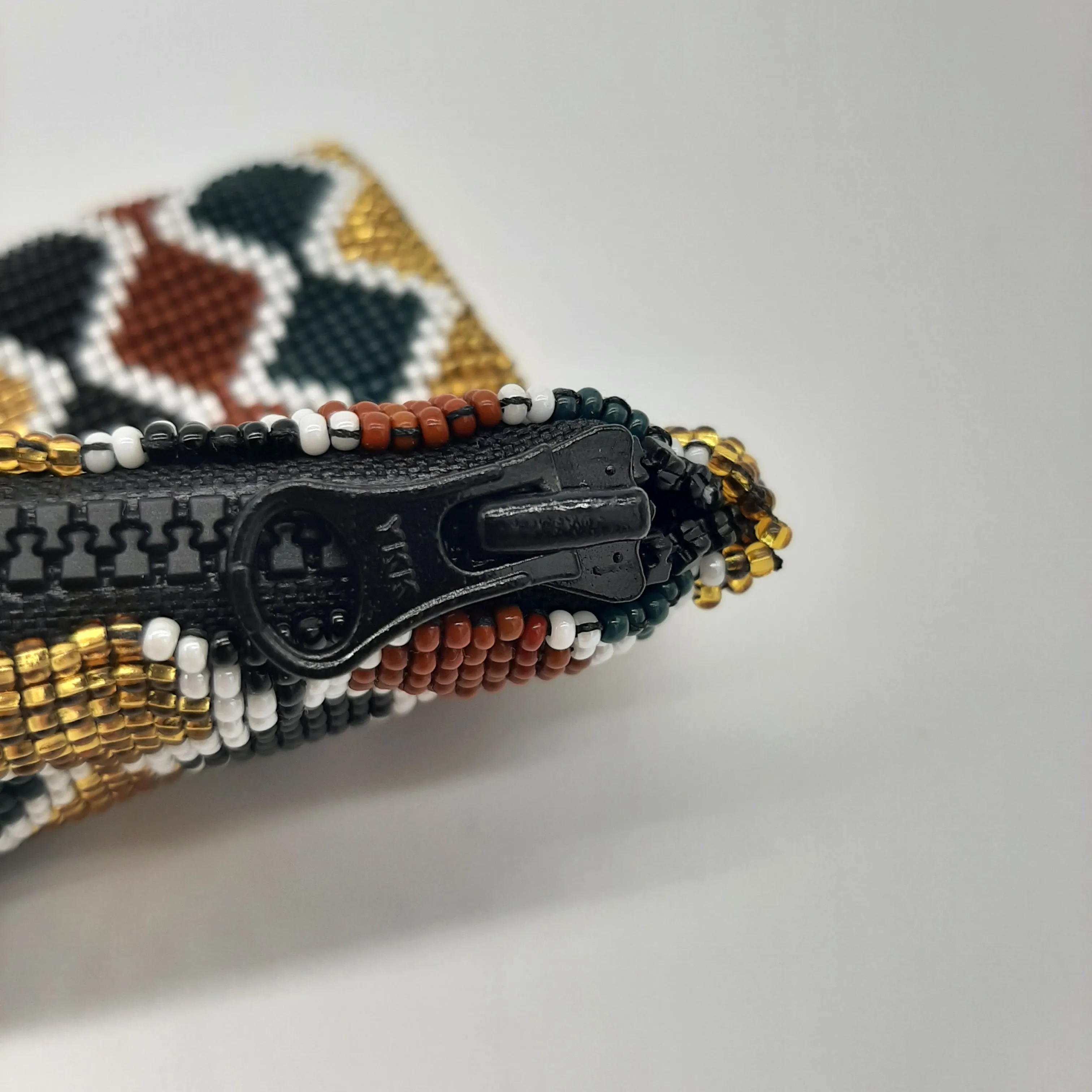 Square Glass Bead Coin Purse - MULTI WAVES