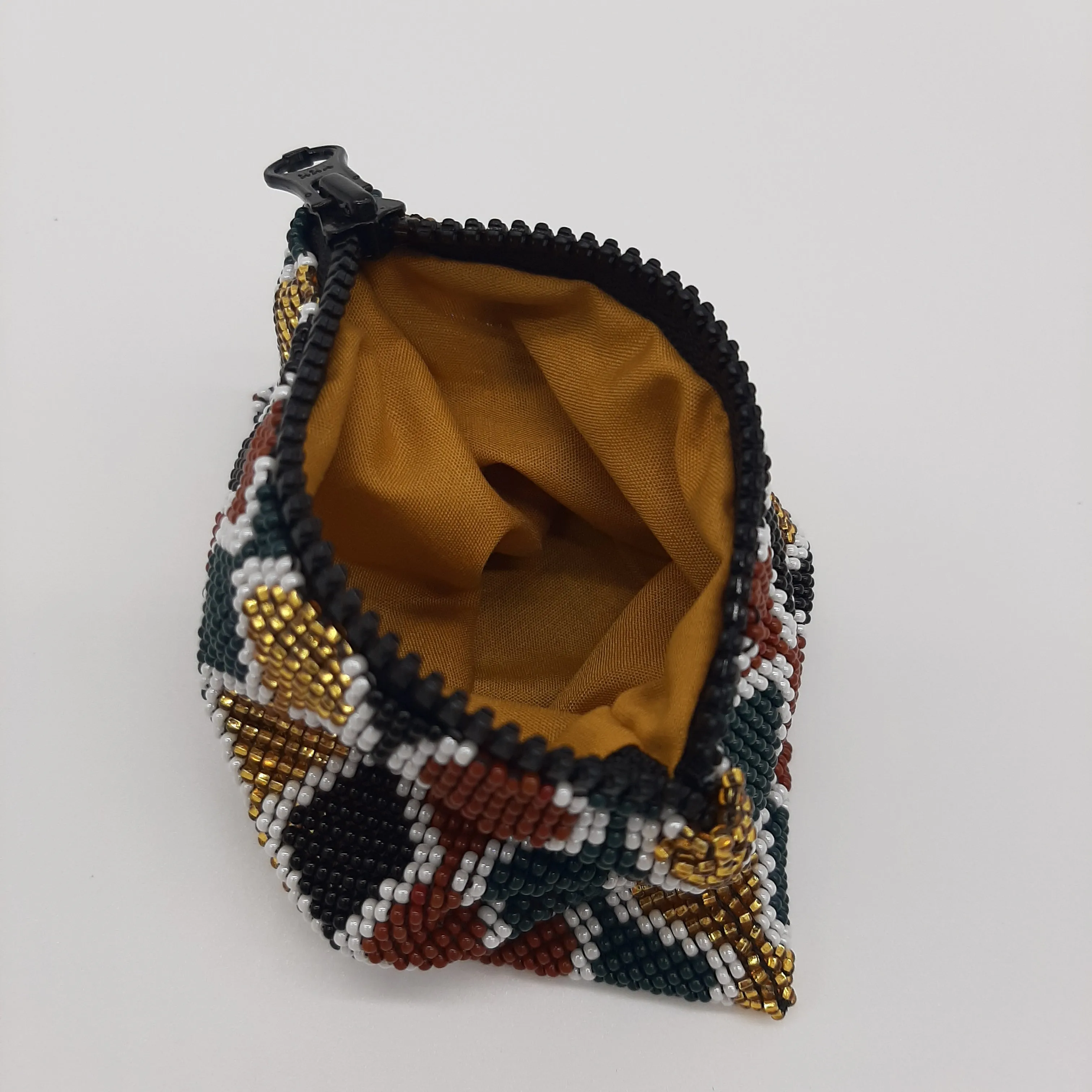 Square Glass Bead Coin Purse - MULTI WAVES