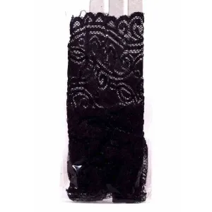 Steampunk Fingerless Lace Glove- Black