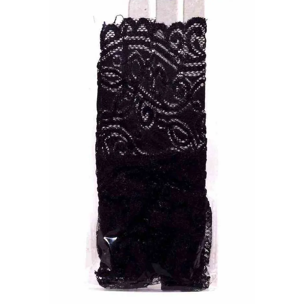 Steampunk Fingerless Lace Glove- Black