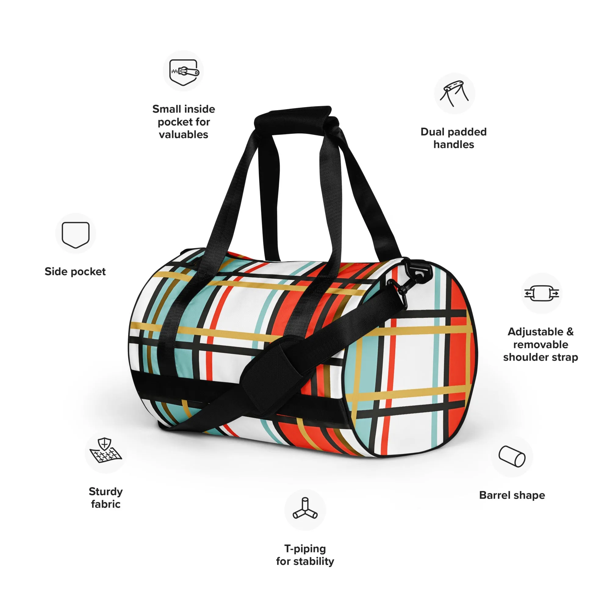 'Stravanan Bay, Bute' Happy Tartan® Gym Bag