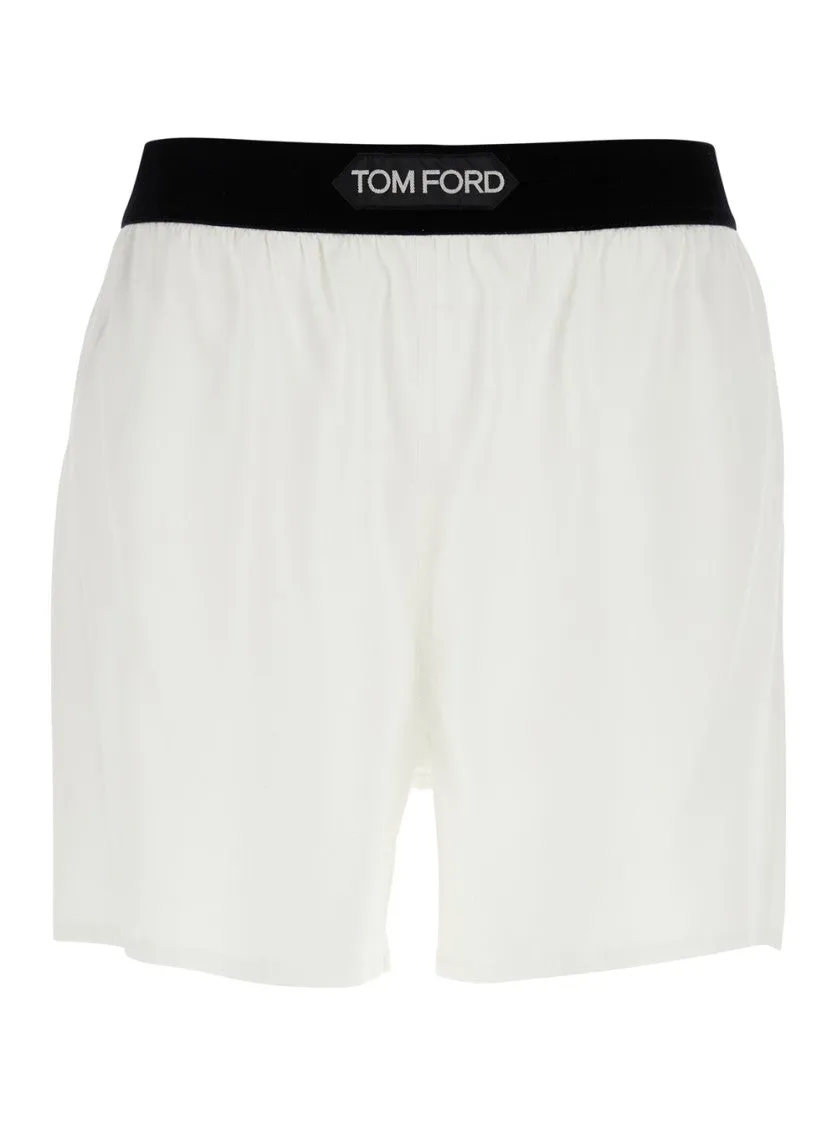 Stretch Silk Satin Pj Shorts
