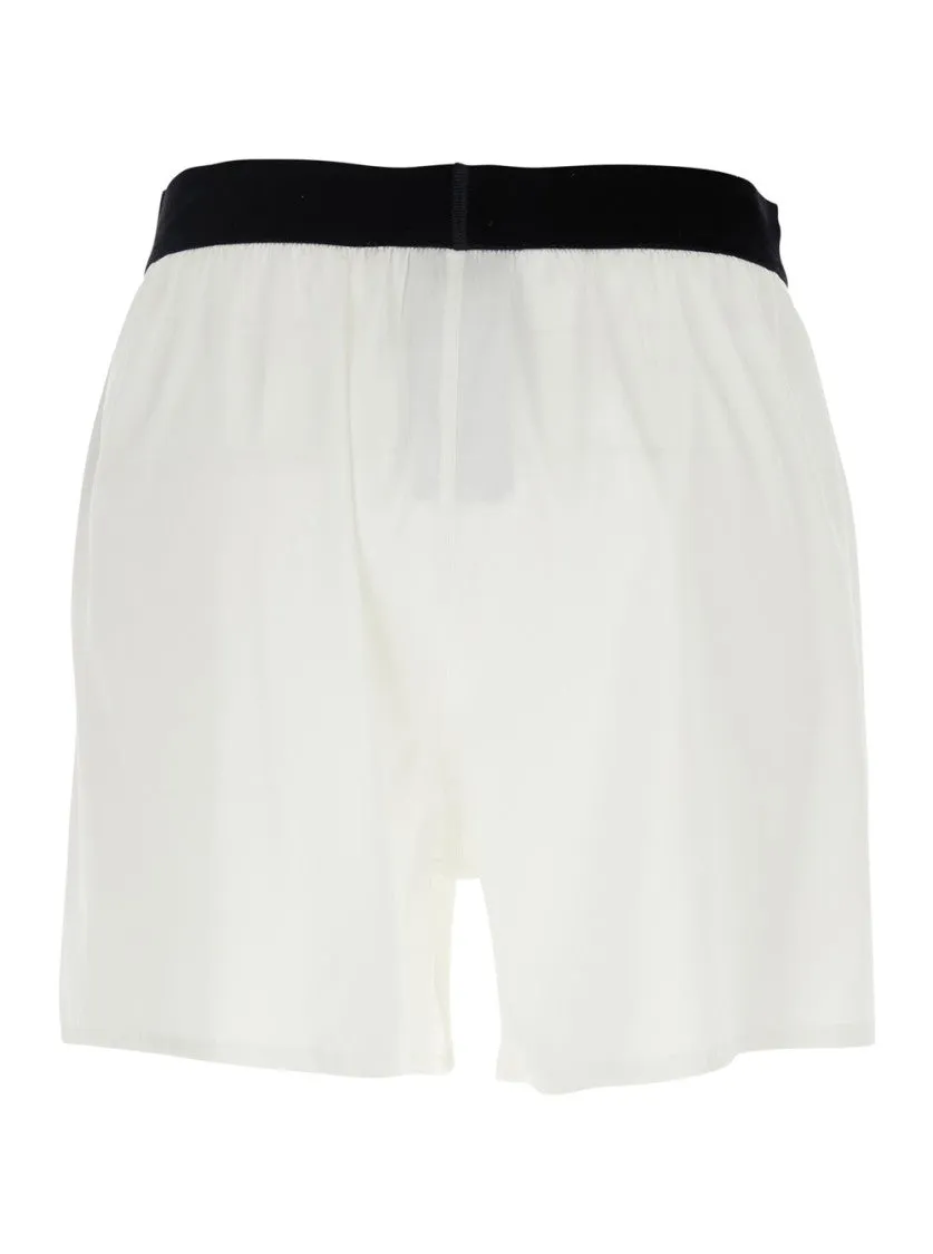 Stretch Silk Satin Pj Shorts