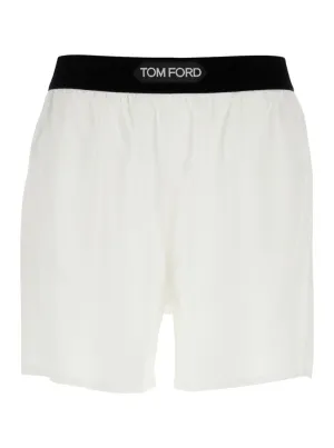 Stretch Silk Satin Pj Shorts