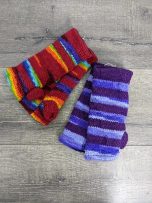 Striped Wool Hand Warmers