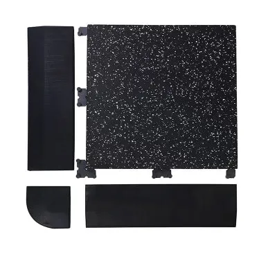 Studio Gym Flooring 20mm 500x500 Blue Fleck