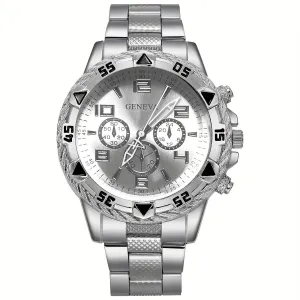 Stylish Men's Quartz Watch – Simple Elegance with Date Feature