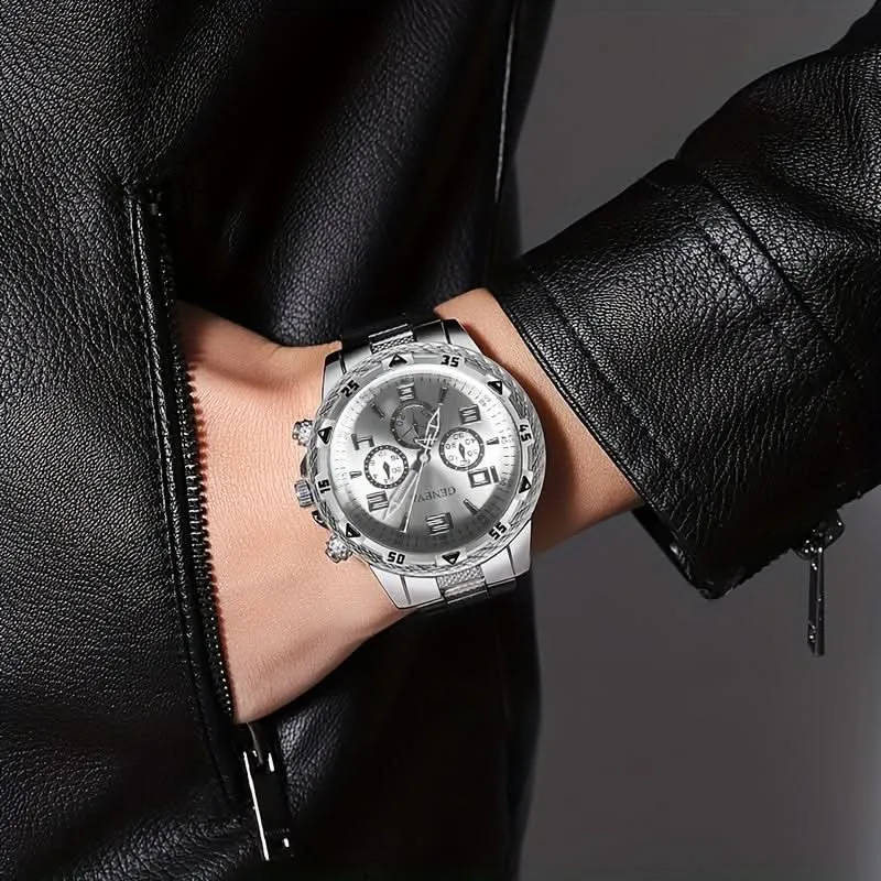 Stylish Men's Quartz Watch – Simple Elegance with Date Feature