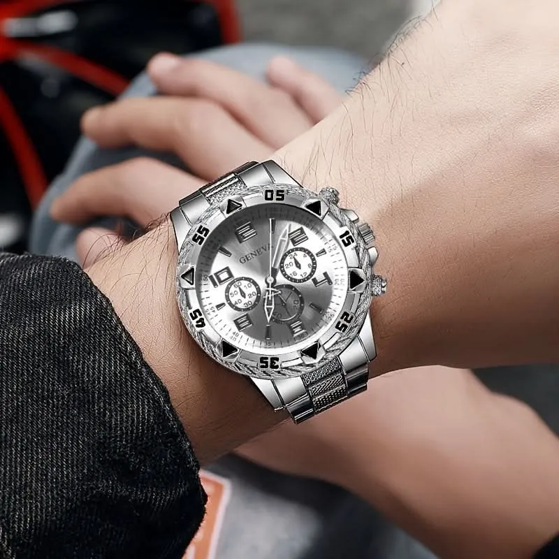 Stylish Men's Quartz Watch – Simple Elegance with Date Feature