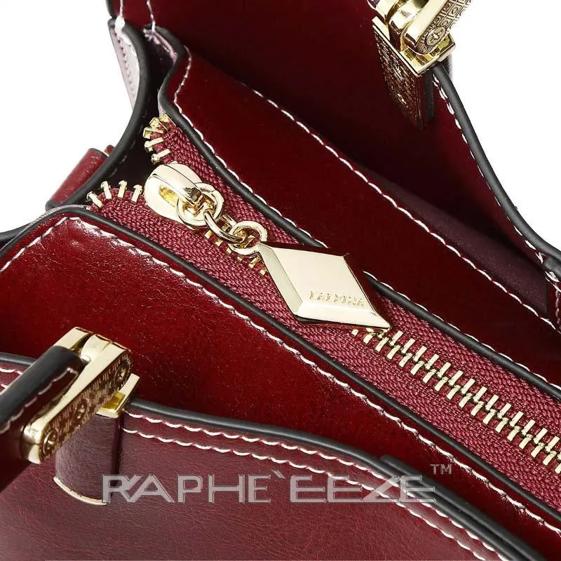 Stylish Tweed Bags for Women - Wine Red Medium Size