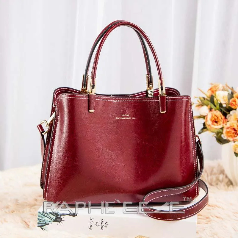 Stylish Tweed Bags for Women - Wine Red Medium Size