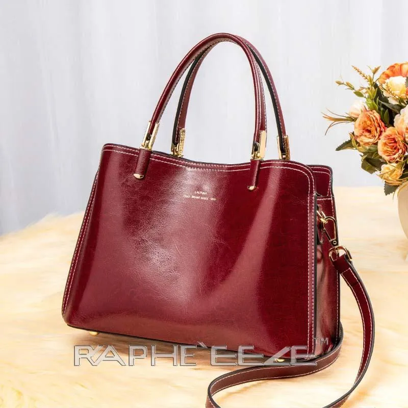 Stylish Tweed Bags for Women - Wine Red Medium Size