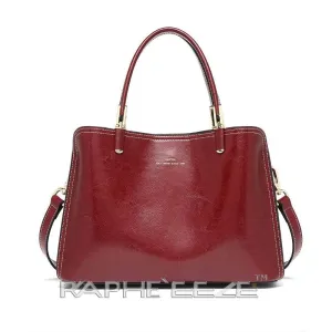 Stylish Tweed Bags for Women - Wine Red Medium Size