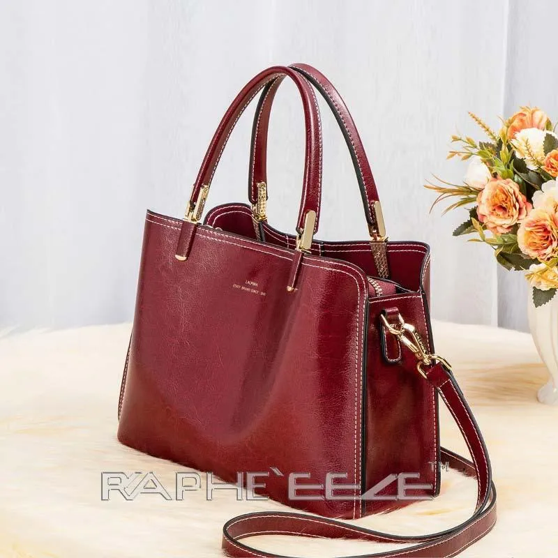 Stylish Tweed Bags for Women - Wine Red Medium Size