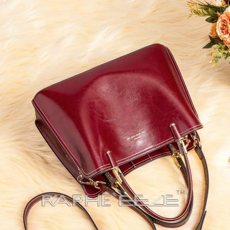 Stylish Tweed Bags for Women - Wine Red Medium Size