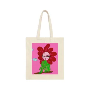 Sweet Pea Canvas Tote Bag