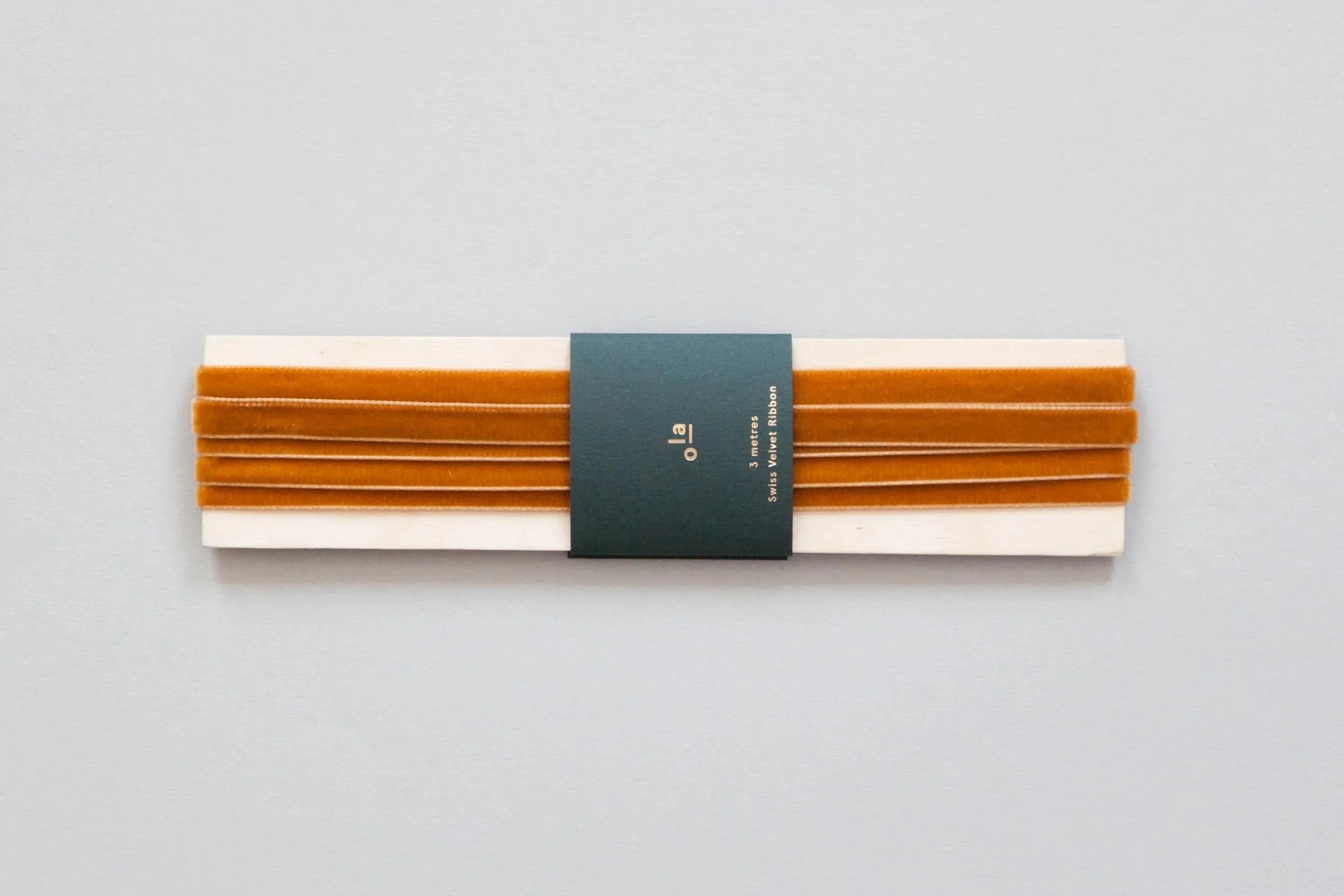Swiss Velvet Ribbon Reel in Ochre