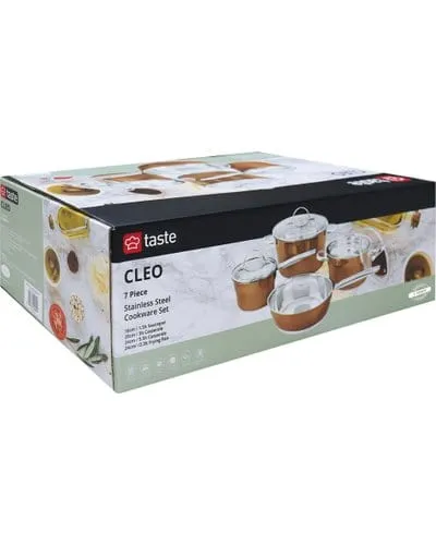 Taste Cleo 7 Piece Stainless Steel Cookware Set