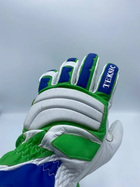 TEKNIC Lightning Glove White,Lime,Blue XXL