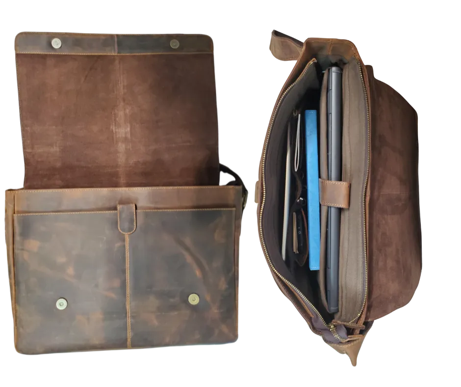 The Intern Leather Messenger Bag