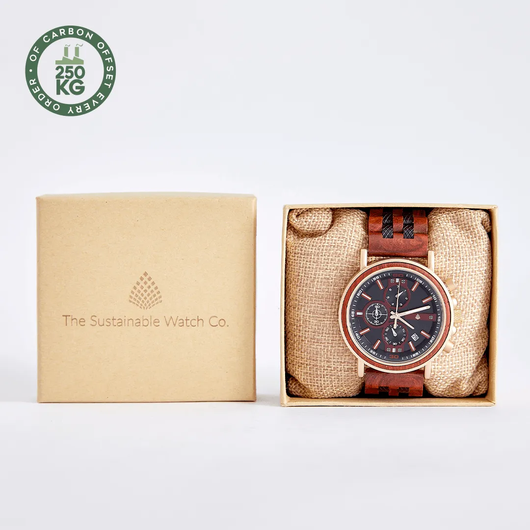 The Redwood Men's Vegan Wooden Watch | Red