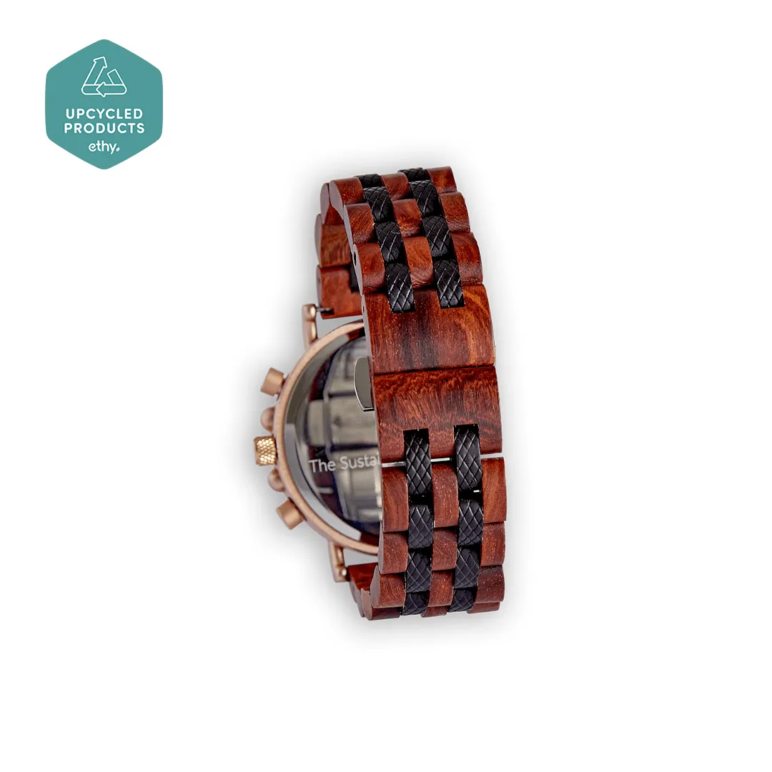 The Redwood Men's Vegan Wooden Watch | Red