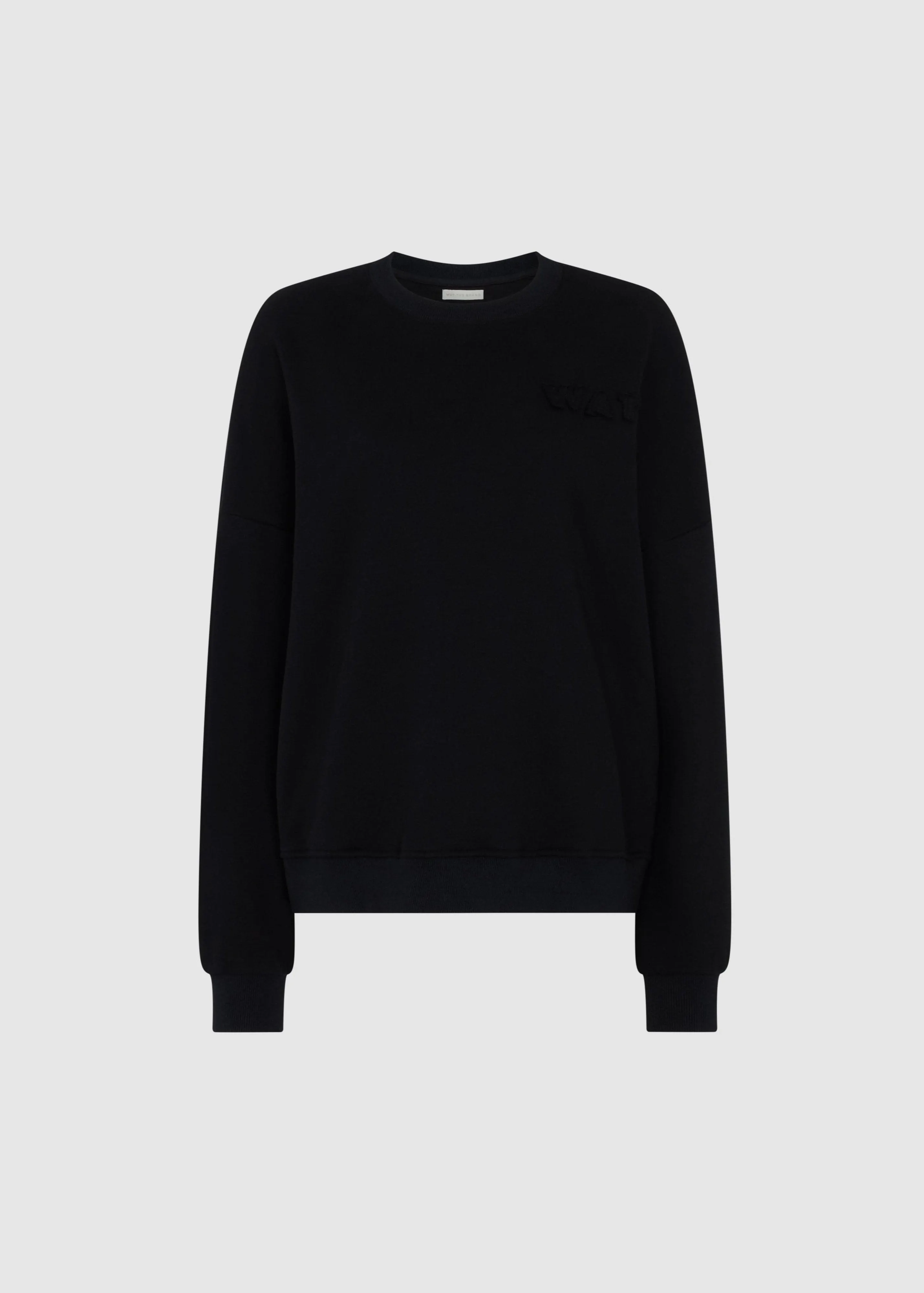 THE ULTIMATE CREWNECK SWEATSHIRT - APPLIQUÈ LOGO - BLACK