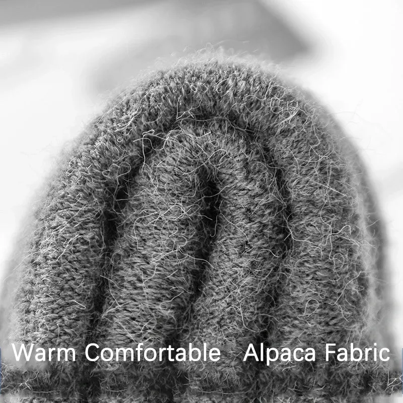 Thermal Alpaca Fingerless Gloves for Men
