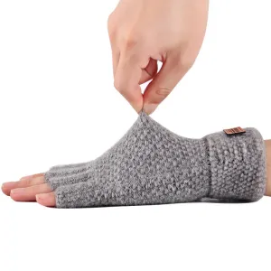 Thermal Alpaca Fingerless Gloves for Men