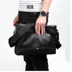 Thick Genuine Leather Shoulder Messenger Bag Anti-Theft