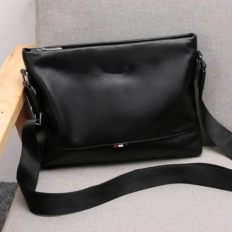 Thick Genuine Leather Shoulder Messenger Bag Anti-Theft