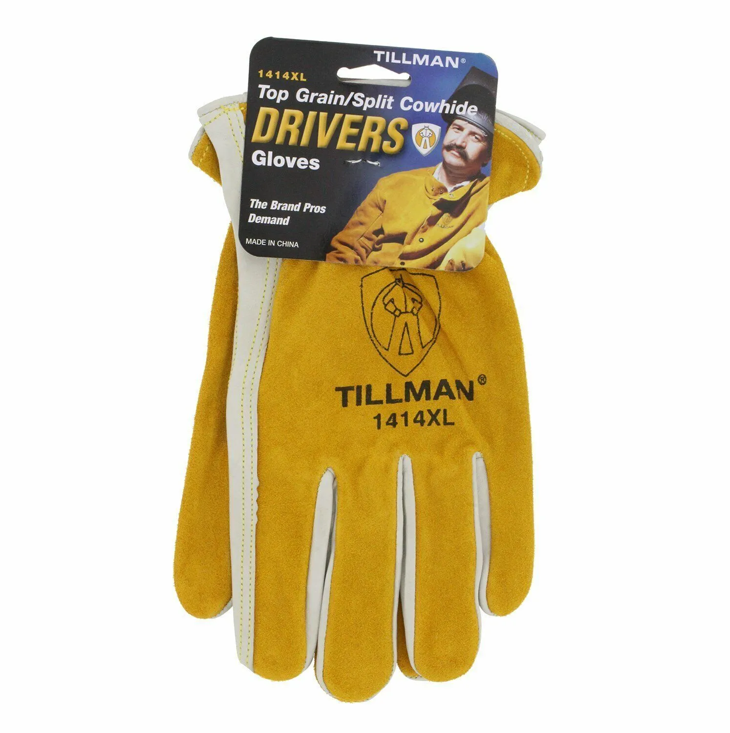 Tillman 1414 Top Grain/Split Cowhide Back Leather Drivers Glove