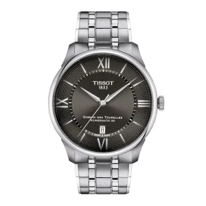 Tissot Chemin Des Tourelles Powermatic 80 Mens Stainless Steel Gunmetal Dial Watch