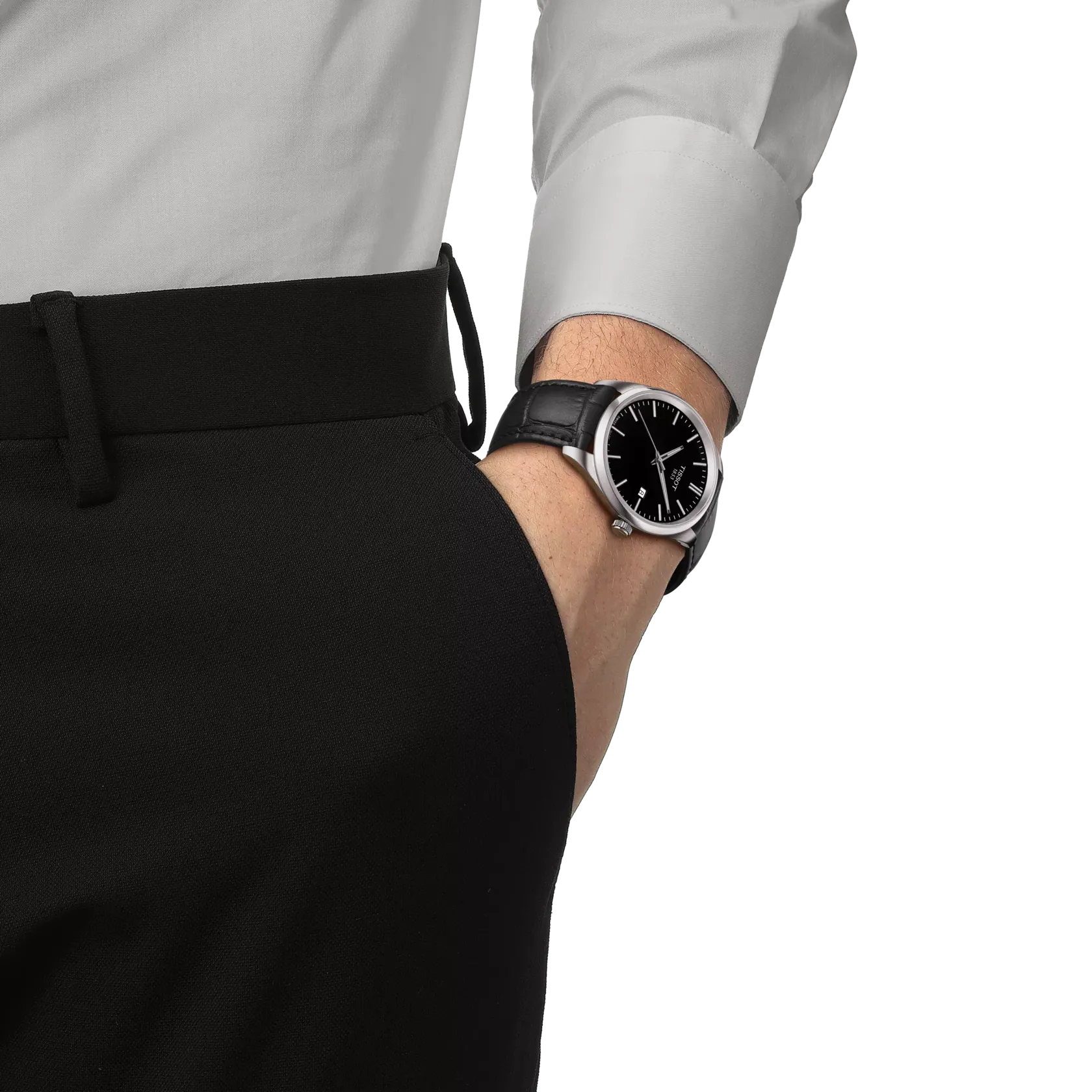 Tissot Clock Pr 100 41mm Black Quartz Steel T150.410.16.051.00