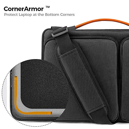 tomtoc 360 Protective Laptop Shoulder Bag for 13-inch MacBook Air 2018-2021 M1/A2337 A2179, MacBook Pro 13.3 2016-2021 M1/A2338 A2251, 12.3 Surface Pro 8/X/7 /7/6/5, Waterproof Notebook Case Sleeve
