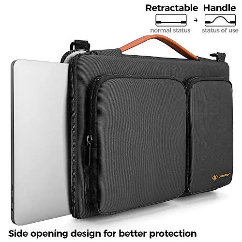 tomtoc 360 Protective Laptop Shoulder Bag for 13-inch MacBook Air 2018-2021 M1/A2337 A2179, MacBook Pro 13.3 2016-2021 M1/A2338 A2251, 12.3 Surface Pro 8/X/7 /7/6/5, Waterproof Notebook Case Sleeve