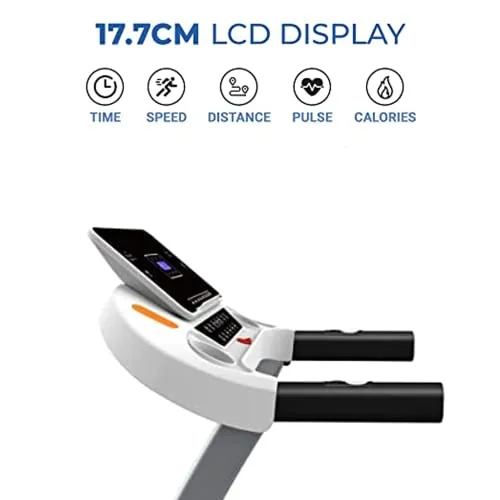 TONING® Automatic Treadmill 3HP AC Motor LP-333AC Semi Commercial Treadmill with Extra Suspension Technology-White and Black, Further Any Inquiry 8447-417-417