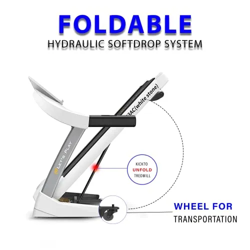 TONING® Automatic Treadmill 3HP AC Motor LP-333AC Semi Commercial Treadmill with Extra Suspension Technology-White and Black, Further Any Inquiry 8447-417-417