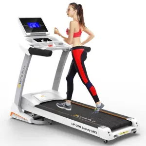 Toning® Automatic Treadmill 3.HP AC Motor (Peak 6 HP) LP-200AC Semi Commercial Treadmill with Extra Suspension Technology, Auto Inclination, 7" LCD Display (White)
