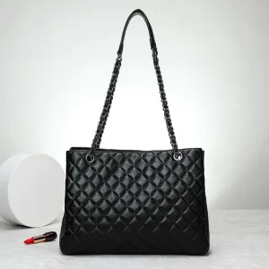 Top Grade  Ladies Shoulder Diamond Chain Cross body  Large Capacity messenger PU leather Bag
