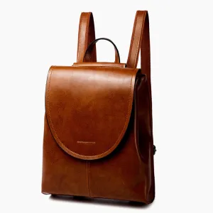 Top Grain Leather Backpack Women City Backpack Natural Cowhide Leather Travel Backpack Stylish Shoulder Bag Christmas Gift SX2612-1